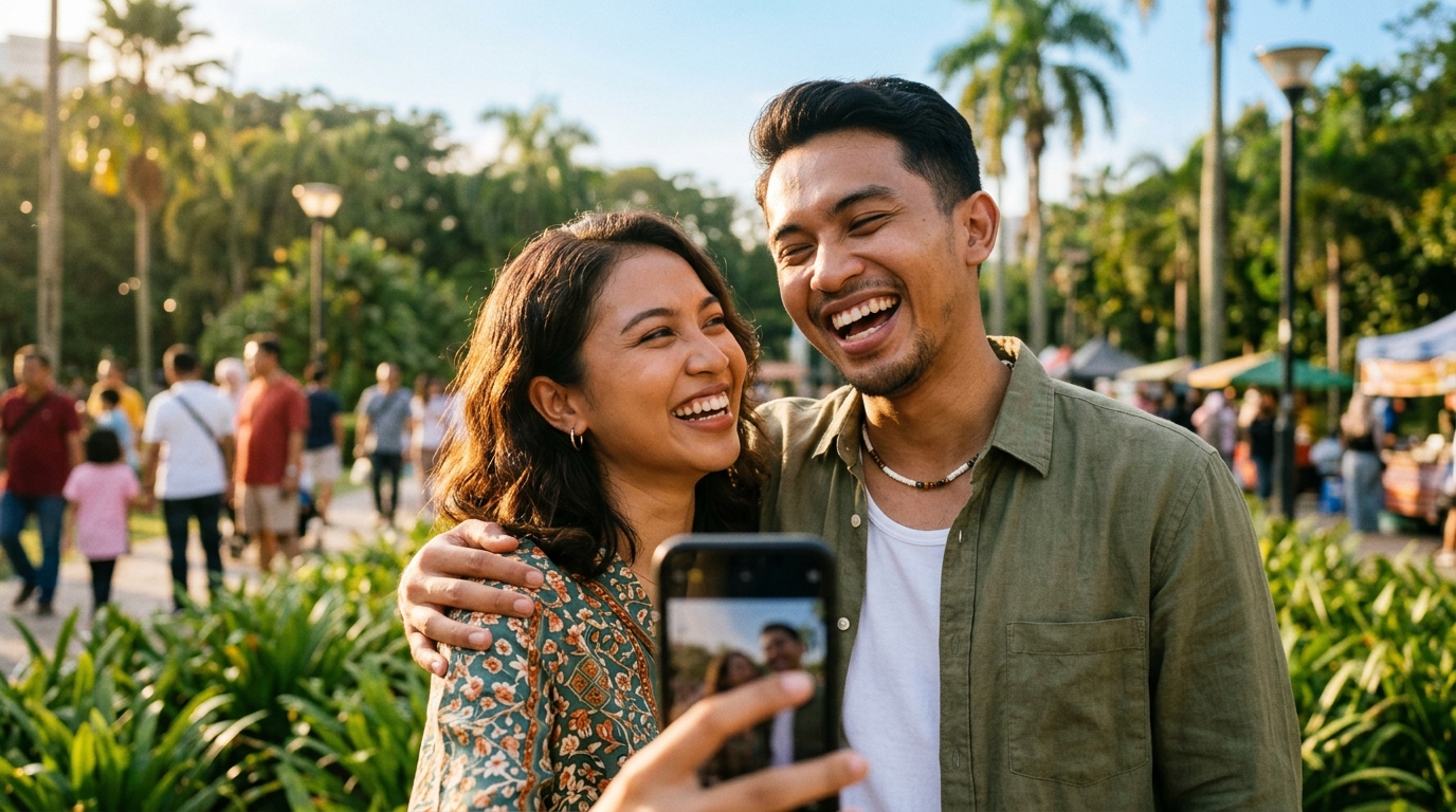 caught in 4K - Atif and Isma selfie